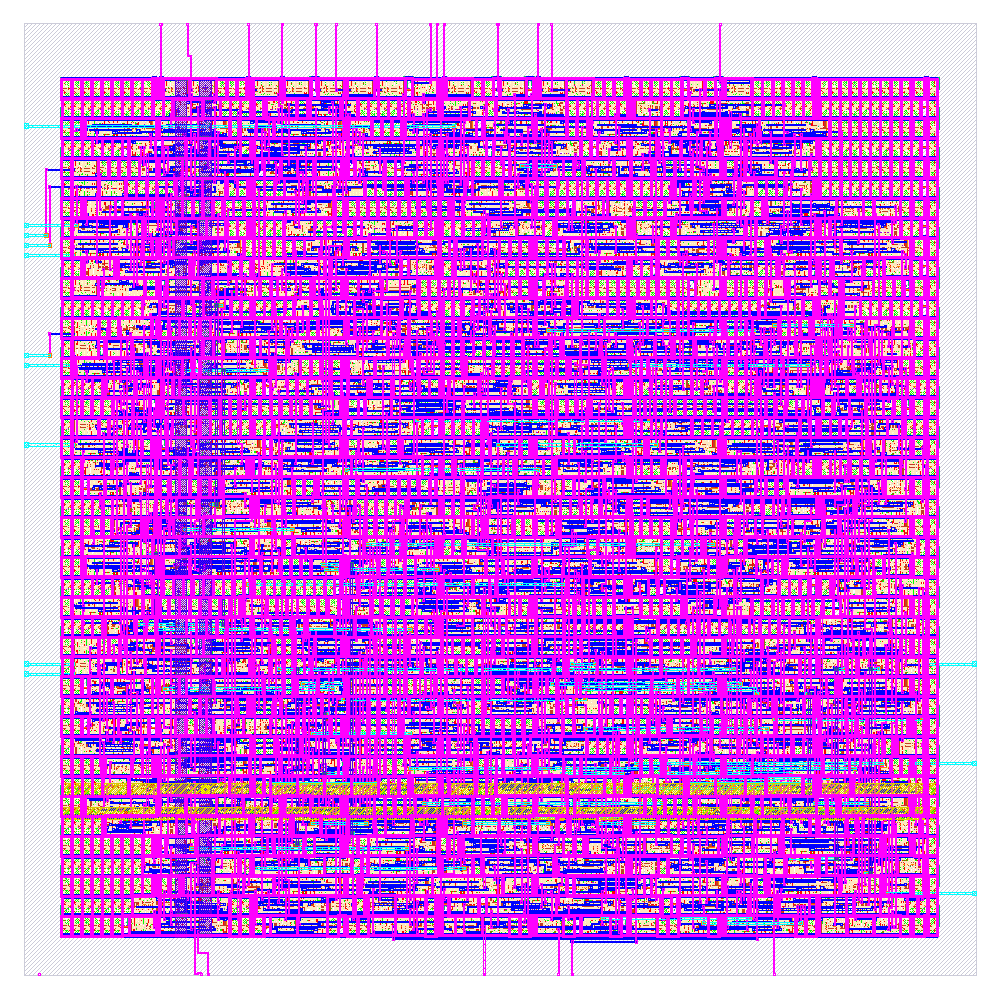 Final layout of Tiny FSM CPU