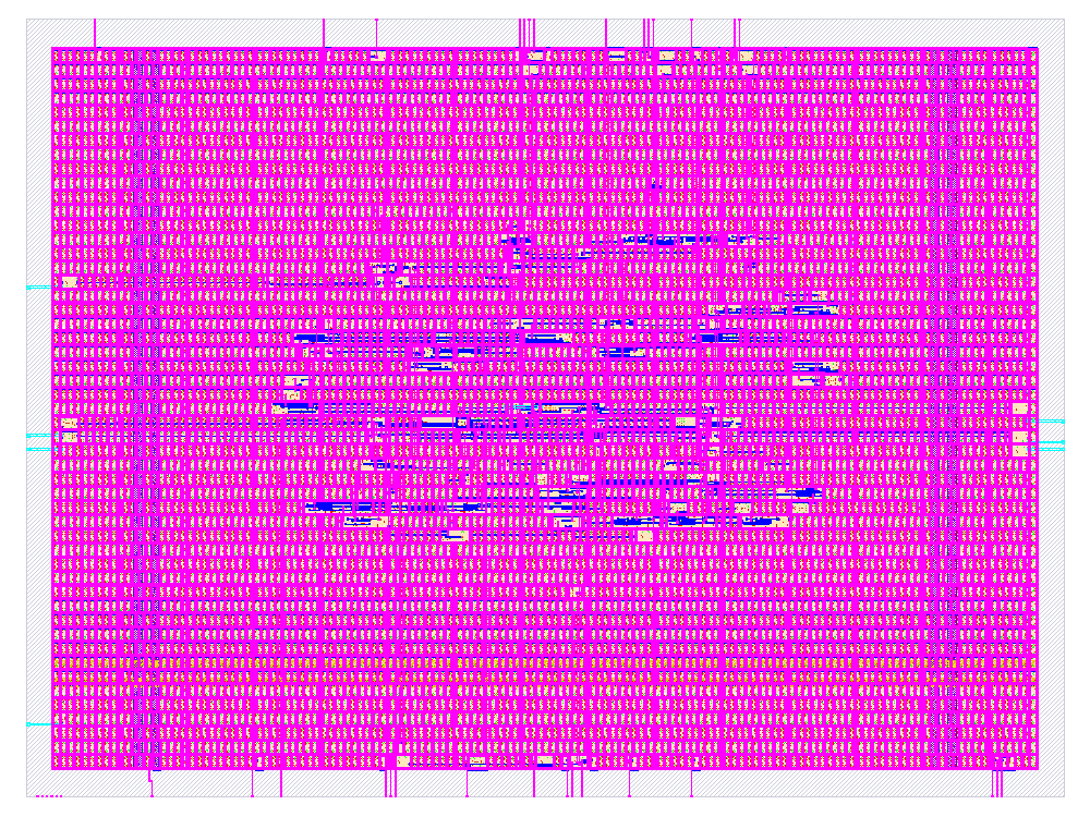 Final layout of Tiny Tapeout port